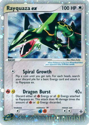 Rayquaza ex  - Holofoil Dragon - Ultra Rare