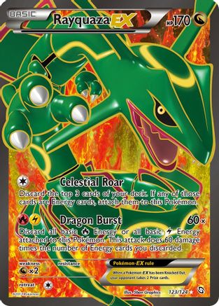 Rayquaza EX (123 Full Art)  - Holofoil Dragons Exalted - Ultra Rare