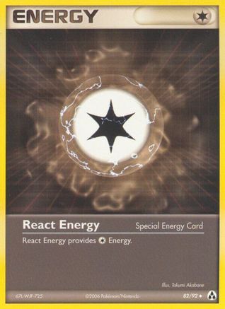 React Energy 082/92  - Reverse Holofoil Legend Maker - Uncommon