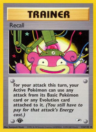 Recall 116  - 1st Edition Gym Heroes - Uncommon