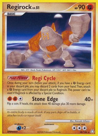 Regirock  - Reverse Holofoil Legends Awakened - Rare