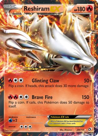 Reshiram EX 029  - Holofoil Legendary Treasures - Ultra Rare