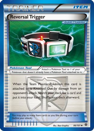 Reversal Trigger (Team Plasma) 086  - Reverse Holofoil Plasma Blast - Uncommon
