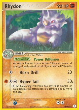 Rhydon  - Reverse Holofoil Hidden Legends - Uncommon