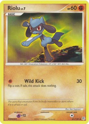Riolu 061  Diamond and Pearl - Uncommon
