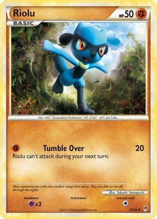 Riolu 050  - Reverse Holofoil Call of Legends - Uncommon