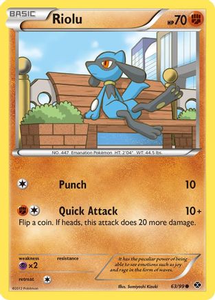 Riolu 063  - Reverse Holofoil Next Destinies - Common
