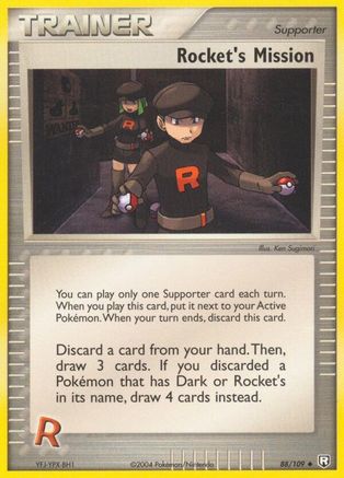 Rocket's Mission 088  - Reverse Holofoil Team Rocket Returns - Uncommon