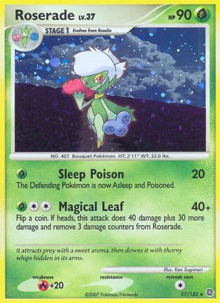 Roserade  - Reverse Holofoil Secret Wonders - Holo Rare
