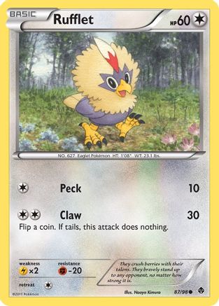 Rufflet (87)  - Reverse Holofoil Emerging Powers - Uncommon