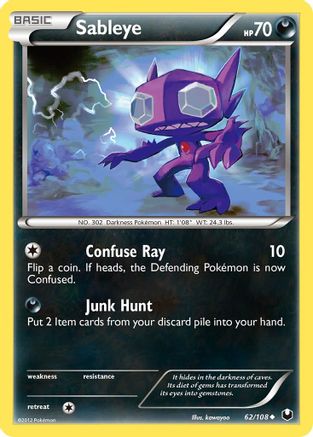 Sableye 062  - Reverse Holofoil Dark Explorers - Uncommon