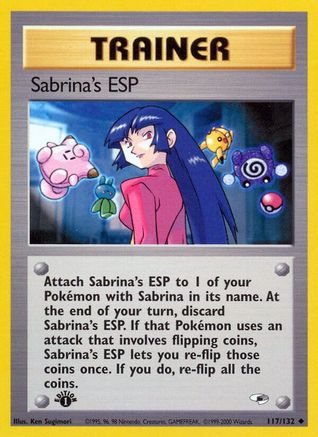 Sabrina's ESP 117  - 1st Edition Gym Heroes - Uncommon