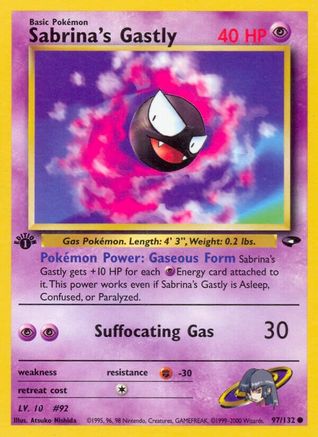 Sabrina's Gastly (97) (97) 097  - 1st Edition Gym Challenge - Common