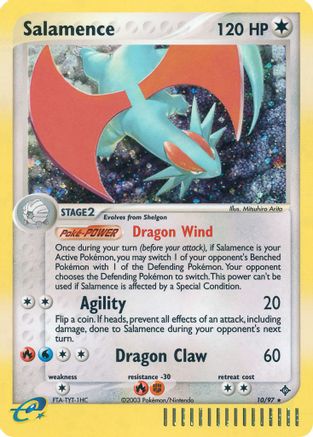Salamence - 10/97/097  - Holofoil Dragon - Holo Rare