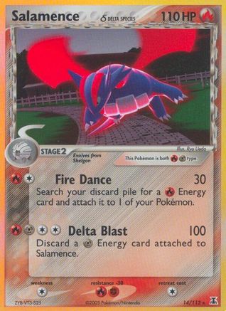 Salamence (Delta Species) 014  - Reverse Holofoil Delta Species - Holo Rare