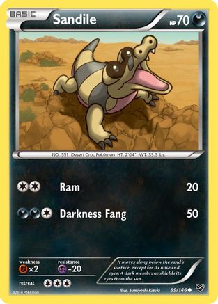 Sandile  - Reverse Holofoil XY Base Set - Common