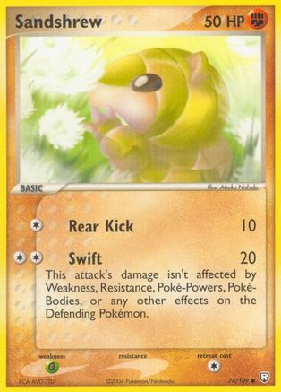 Sandshrew 074  - Reverse Holofoil Team Rocket Returns - Common