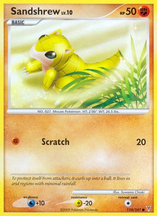 Sandshrew 124  - Reverse Holofoil Supreme Victors - Common