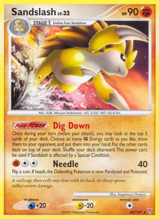 Sandslash  - Reverse Holofoil Supreme Victors - Rare