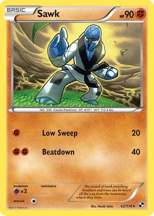 Sawk  - Reverse Holofoil Black and White - Rare