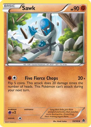 Sawk  - Reverse Holofoil Emerging Powers - Uncommon