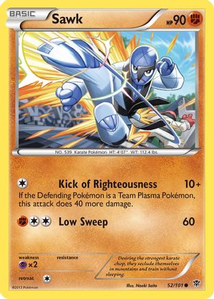 Sawk  - Reverse Holofoil Plasma Blast - Common