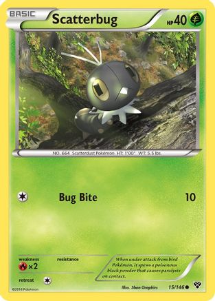 Scatterbug  - Reverse Holofoil XY Base Set - Common