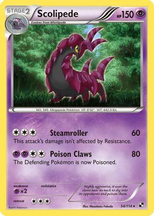 Scolipede  Black and White - Rare