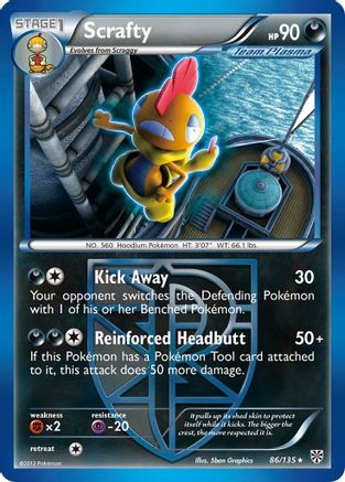 Scrafty (Team Plasma)  - Reverse Holofoil Plasma Storm - Rare