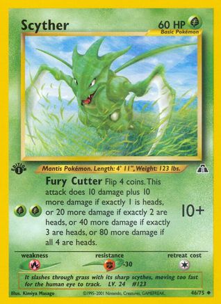 Scyther 046  - 1st Edition Neo Discovery - Uncommon
