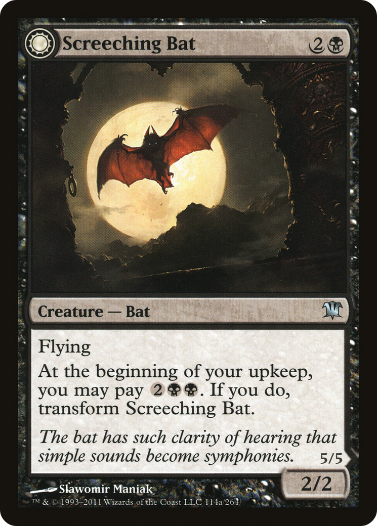 Screeching Bat (ISD-114) - Innistrad: (Double Faced Transform)