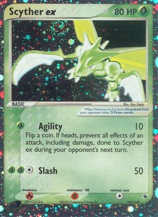 Scyther ex/109  - Holofoil Ruby and Sapphire - Ultra Rare