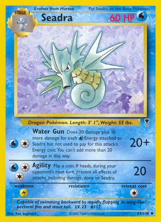 Seadra  - Reverse Holofoil Legendary Collection - Uncommon