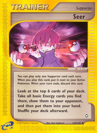 Seer  - Reverse Holofoil Aquapolis - Uncommon