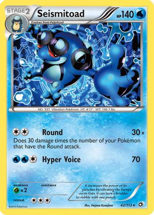 Seismitoad  - Reverse Holofoil Legendary Treasures - Rare