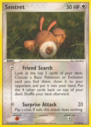 Sentret 075  - Reverse Holofoil Team Rocket Returns - Common
