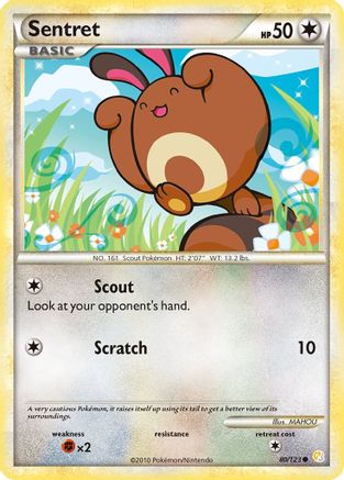 Sentret 080  HeartGold SoulSilver - Common