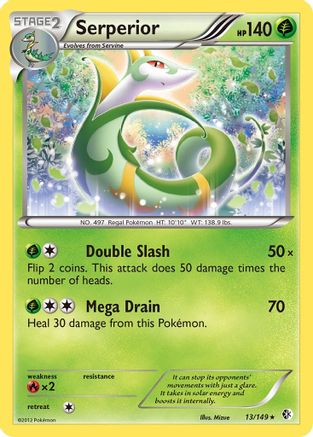 Serperior  - Reverse Holofoil Boundaries Crossed - Holo Rare