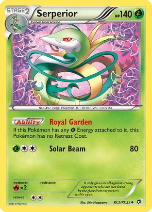 Serperior RC3  - Holofoil Legendary Treasures Radiant Collection - Uncommon