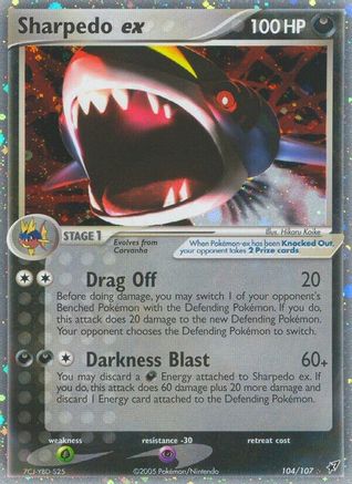 Sharpedo ex  - Holofoil Deoxys - Ultra Rare