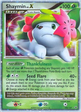 Shaymin Lv.X (Land Forme)  - Holofoil Platinum - Ultra Rare