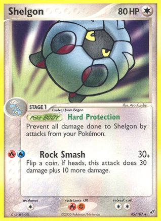 Shelgon  - Reverse Holofoil Deoxys - Uncommon
