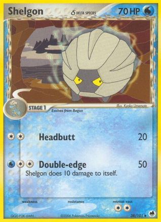 Shelgon (Delta Species)  - Reverse Holofoil Dragon Frontiers - Uncommon