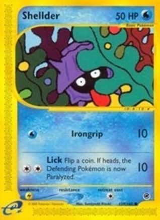 Shellder 129  - Reverse Holofoil Expedition - Common