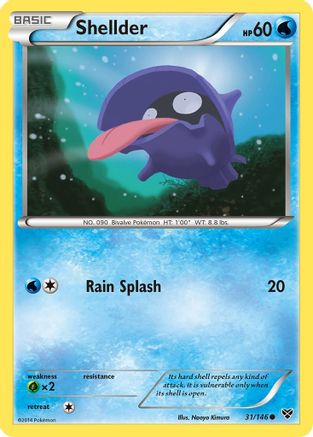 Shellder  - Reverse Holofoil XY Base Set - Common