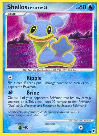 Shellos East Sea 079  - Reverse Holofoil Rising Rivals - Common