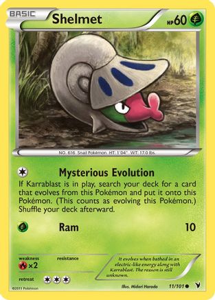 Shelmet  - Reverse Holofoil Noble Victories - Common