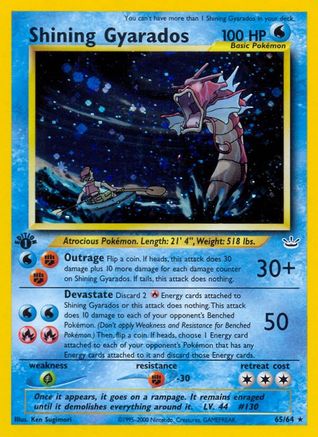 Shining Gyarados  - 1st Edition Holofoil Neo Revelation - Secret Rare