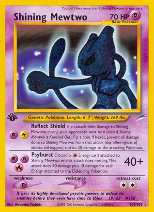 Shining Mewtwo  - 1st Edition Holofoil Neo Destiny - Secret Rare