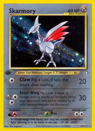 Skarmory 013  - 1st Edition Holofoil Neo Genesis - Holo Rare